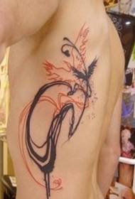 waist special style flower tattoo pattern picture