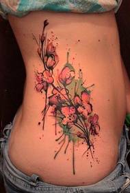 sida midja bläck blomma tatuering bild bild