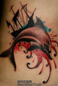 dabbar dolphin ƙirar tattoo