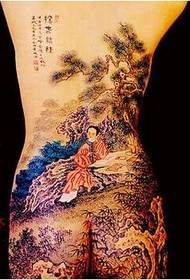seksualus nuogas moteris juosmens gražus ir gražus tatuiruotė paveikslą Kinijos tapyba