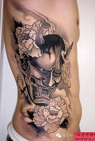 side waist prajna chrysanthemum tattoo works