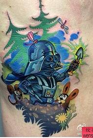 Tattoo show bar recommended a waist school color black warrior tattoo pattern
