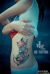 piękno talii moda wzór tatuażu lisa