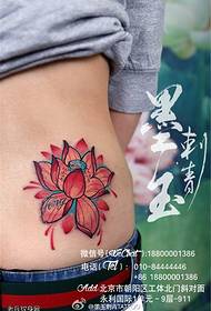 कंबर रंग पारंपारिक कमळ टॅटू चित्र 71263 - कंबर रंग गुलाब टॅटू आकृती