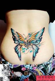 grožis juosmuo gražus drugelio tatuiruotės modelis