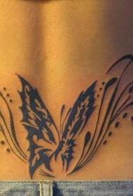 immagine sexy del modello del tatuaggio della farfalla della vita di bellezza sexy