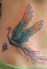 vita bella moda foto di bell'immagine tatuaggio fenice uccello di colore