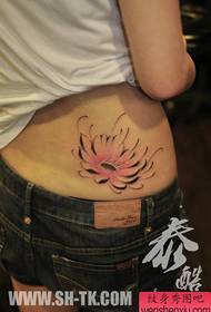 talie de frumusețe popular estetic culoare model de tatuaj Lotus