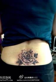 weiblech Taille Peony Tattoo Muster