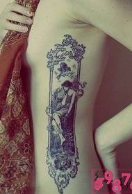 girl side waist portrait tattoo picture picture