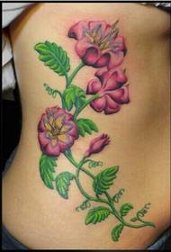 cinza chica flor verde tinta flor chica hermosa foto tatuaje