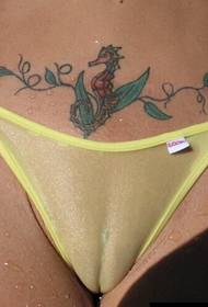 cintura sexy hipocampo flor menina tatuagem imagens