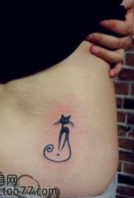 прыгажосць таліі сімпатычны татэм кот шаблон татуіроўкі