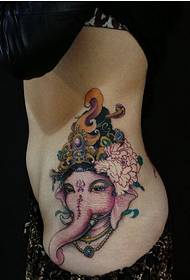 kauneus vyötärö kaunis esteettinen klassinen norsu tatuointi kuvio kuva