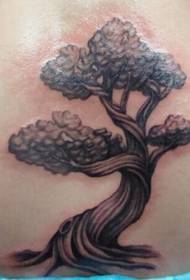 moda uroda talii piękny klasyczny krajobraz drzewa tatuaż obraz