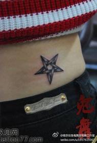 ett midje pentagram Tatuering mönster