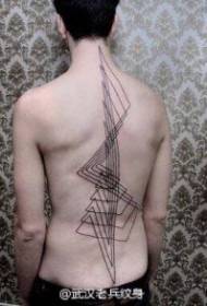 motif de tatouage abstrait ligne géométrique
