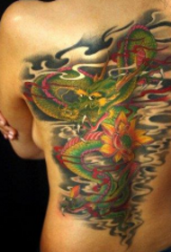 skönhet stilig klassisk dragon tatuering mönster