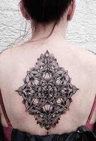 indietro Modello tatuaggio tatuaggio puntura nera stile indù