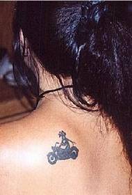 retro modello tatuaggio semplice bianco e nero
