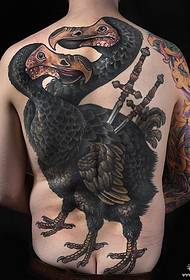 kumashure European uye American vulture musoro tattoo maitiro