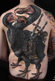 tukang pola tattoo vulture Éropa sareng Amérika