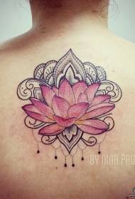 ryg lotus vaniljeblomst europæisk og amerikansk tatoveringsmønster