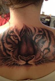 back ilustracija stil realističan realističan tigar avatar tetovaža uzorak