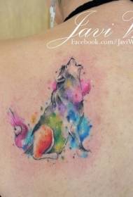 colore del retro che spruzza il motivo del tatuaggio europeo e americano
