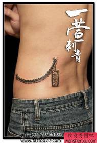cintura bella catena di mudellu di tatuaggi