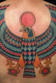 antiga escola de volta patrón de tatuaxe de aguia exipcia multicolor