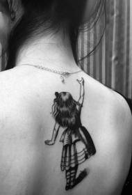 lucu hitam dan putih dongeng gadis kecil kembali pola tato