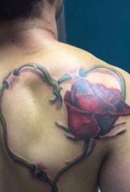 Europäesch Rose Tattoo Boys zréck europäesch an amerikanesch rose Tattoo Biller