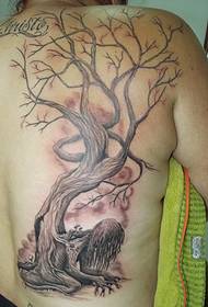 mtindo wa msichana wa tattoo ya nyuma