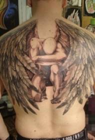 Nois esquena gris esbós gris creatives ales retratat dominants imatges de tatuatges