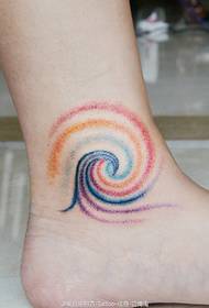 picior multicolor model mic tatuaj val