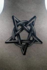 pàtran tatù pentagram snaidhm Cheilteach dhubh