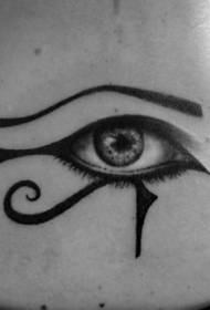 返回埃及蓮花路至斯與逼真的眼部紋身設計