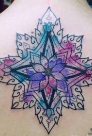 back maple leaf vanilla pua splash ink tattoo pattern