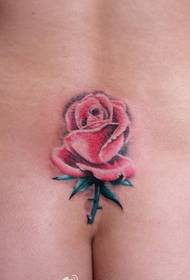 cailíní waist daite roses Tattoo patrún