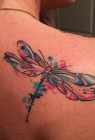 Dragonfly Tattoo patroon meisje terug Dragonfly tattoo patroon