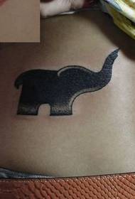 meisje taille totem olifant tattoo patroon