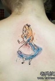 Back European and American Cartoon Snow White Tattoo Pattern
