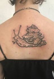 rana minima animalis tattoos Threicae imaginem et puellae terga cochlea