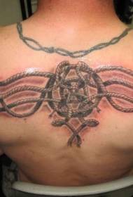 Indietro modello celtico del tatuaggio del legame