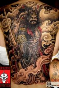 povratak novog japanskog uzoraka demona samuraja i uzorka tetovaže mača