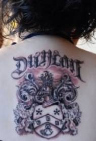 Tatuaggio posteriore logo creativo