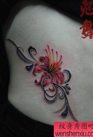waist dath dathúil lile Flower tattoo patrún