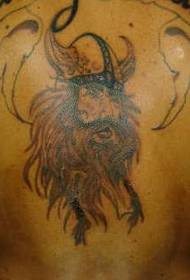 esquena de la imatge del tatuatge guerrer viking