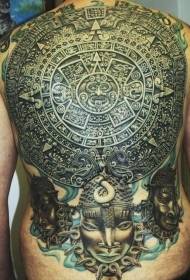 an-iontach iomlán de líon mór de dhearaí tattoo painéil chothroma Mayan